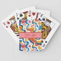 Mod Abstract Beach Theme with Starfish Poker Cards