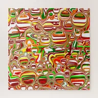 Retro Bubbles Digital Art   Jigsaw Puzzle