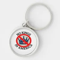 No Kings In America Retro Classic Keychain