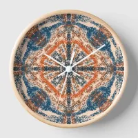 Turkish Inspired: Textured Navy & Terracotta Clock