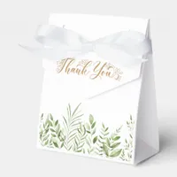 Gold Greenery Watercolor Eucalyptus Wedding Favor Boxes