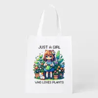 Nature's Hug | Cute Plant Lovers Pixel Art Grocery Bag