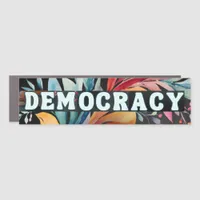 Hippie Retro Groovy Democracy Political Politics Car Magnet