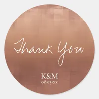 Watercolor Reflections Thank You Clay ID774 Classic Round Sticker