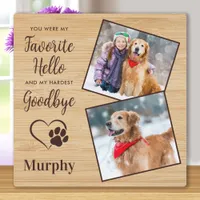 Favorite Hello Personalized Pet Memorial 2 Photo Plaque