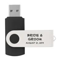 Personalized Antique White Wedding Flash Drive