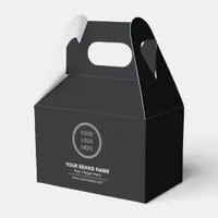 Black Professional Business Custom Logo Promotion Favor Boxes