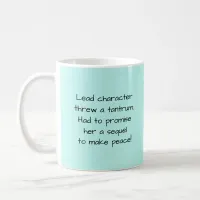 Mint Green Funny Author Writing Coffee Mug