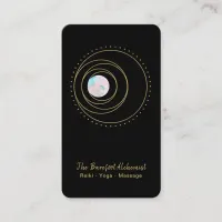 *~*  Boho Gold Geometric Mandala Sacred Geometry Business Card