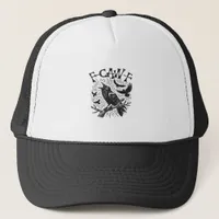 Gothic Crow F-Caw-F Humor Funny Essential Retro Cl Trucker Hat