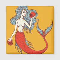 Mermaid and Skulls Magnet