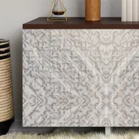 White Faux Gold Distressed Vintage Sculptured Look Tissue Paper