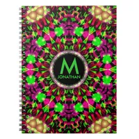 Psychedelic Explosion Monogram Notebook