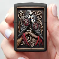 Parrots in a Mechanical Wonderland Zippo Lighter