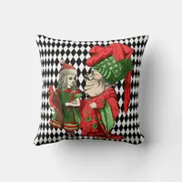 Vintage Alice Christmas Throw Pillow