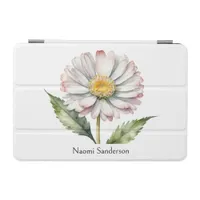 Pretty Watercolor Daisy Botanical Wild Flower iPad Mini Cover
