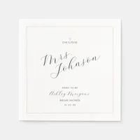 Minimal Modern Bridal Shower Napkin | Future Mrs.