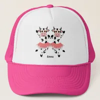 Cute and funny dancing cows    trucker hat