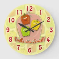 Swell Bell Peppers Large Clock