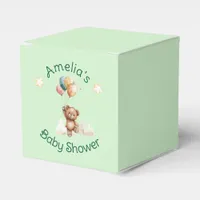 Sweet Little One on the Way Green Baby Shower Favor Boxes