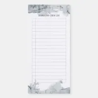 Gray Watercolor Magnetic Checklist Magnetic Notepad