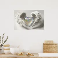 *~*~  Heart Angel Wings  AP78 Crystal Opal Poster