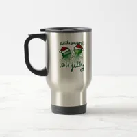 Tis The Season To Jelly Funny Jellyfish Christmas Travel Mug