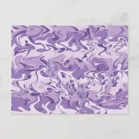 Tones of Purple Marble Art Postcard