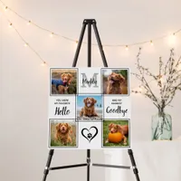 Pet Memorial Pet Loss Personalized 5 Photo Collage Foam Board