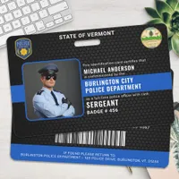 Customizable Police Officer Law Enforcement ID  Badge