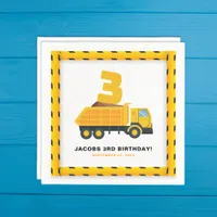 3rd Birthday Construction Party Napkins 