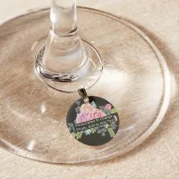 Custom Photo Artwork Name Quote Wine Charm