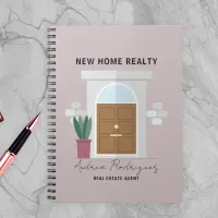 Minimalist Welcoming Front Door Real Estate Agent Notebook