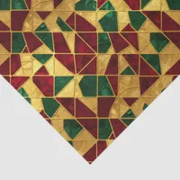 Stained Glass Style Christmas Red Green Gold  Tissue Paper