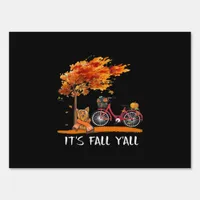 Cute Yorkshire Autumn Kawaii Yorkie It’s Fall Y’al Sign