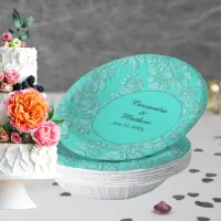 Elegant Daisies in Turquoise Wedding Paper Bowls