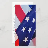 US Flag Photo Prayer Memorial Bookmark