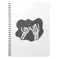 Skeleton Heart Hands Promise Symbolic Feeling Notebook