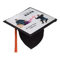 Custom 2 Photo Graduate Personalized Name Class Graduation Cap Topper