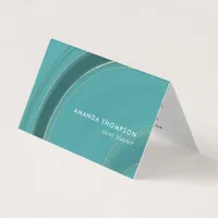 Turquoise and Gold Agate Business Card