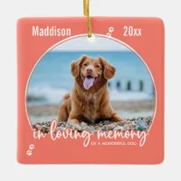 Personalized Pet Memorial In Loving Memory Ceramic Ornament