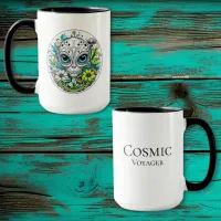 Cosmic Voyager | Alien Extraterrestrial Floral Mug