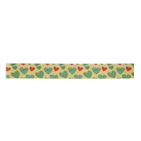 Red & Green Hearts Ribbon