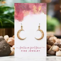 Pink And Gold Modern Art Jewelry Earring Display Business Card