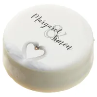 Wedding white swan couple elegant chocolate covered oreo