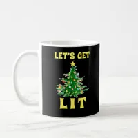 Let's Get Lit Funny Christmas Drinking Classic Coffee Mug