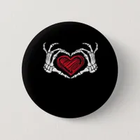 Heart Hands Skeleton Button