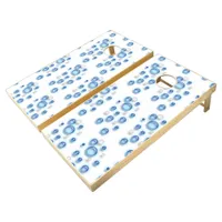 Bag Toss - Blue and White Bubbles Cornhole Set