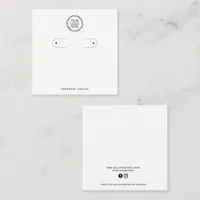 Add Your Logo Hoop Earrings Display Card