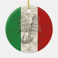 Flag and Symbols of Italy ID157 Ceramic Ornament
